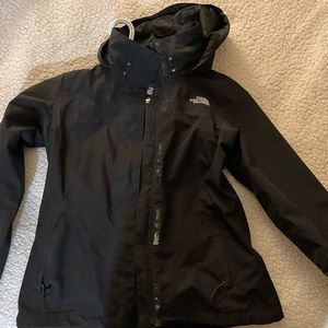 North face rain jacket black